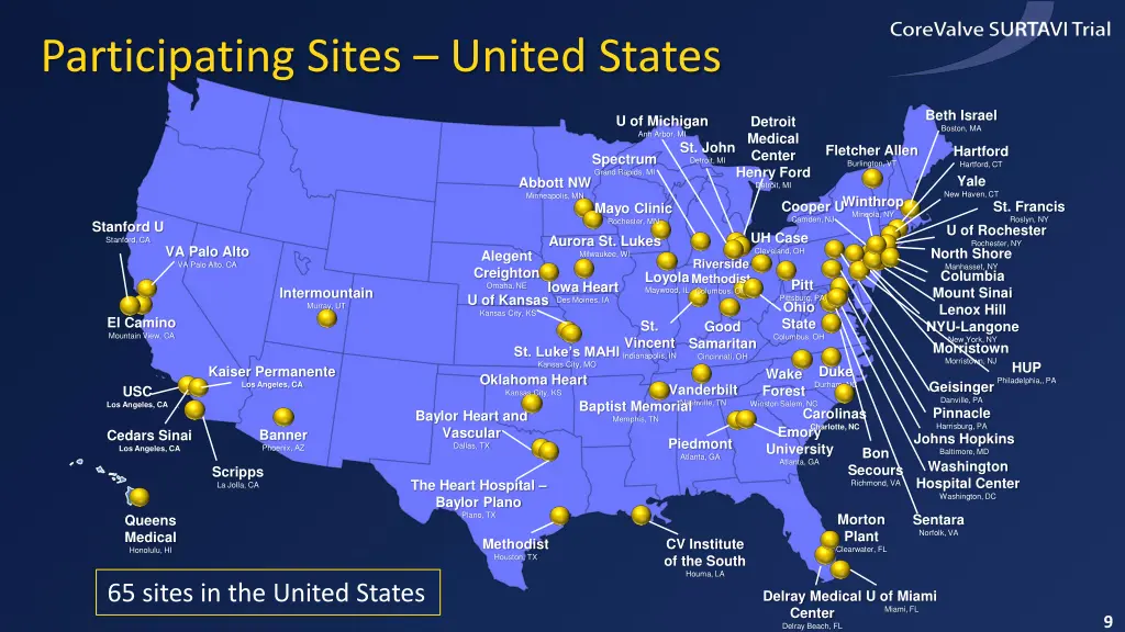 participating sites united states