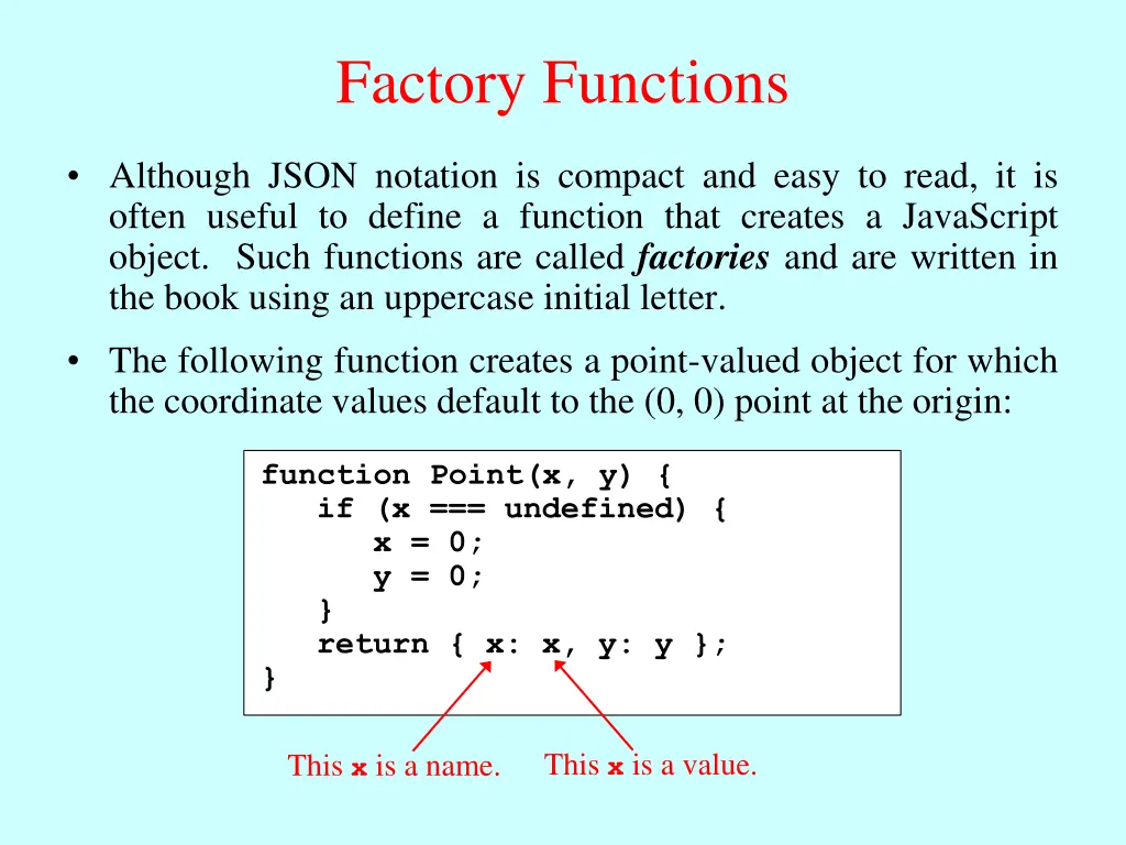 factory functions