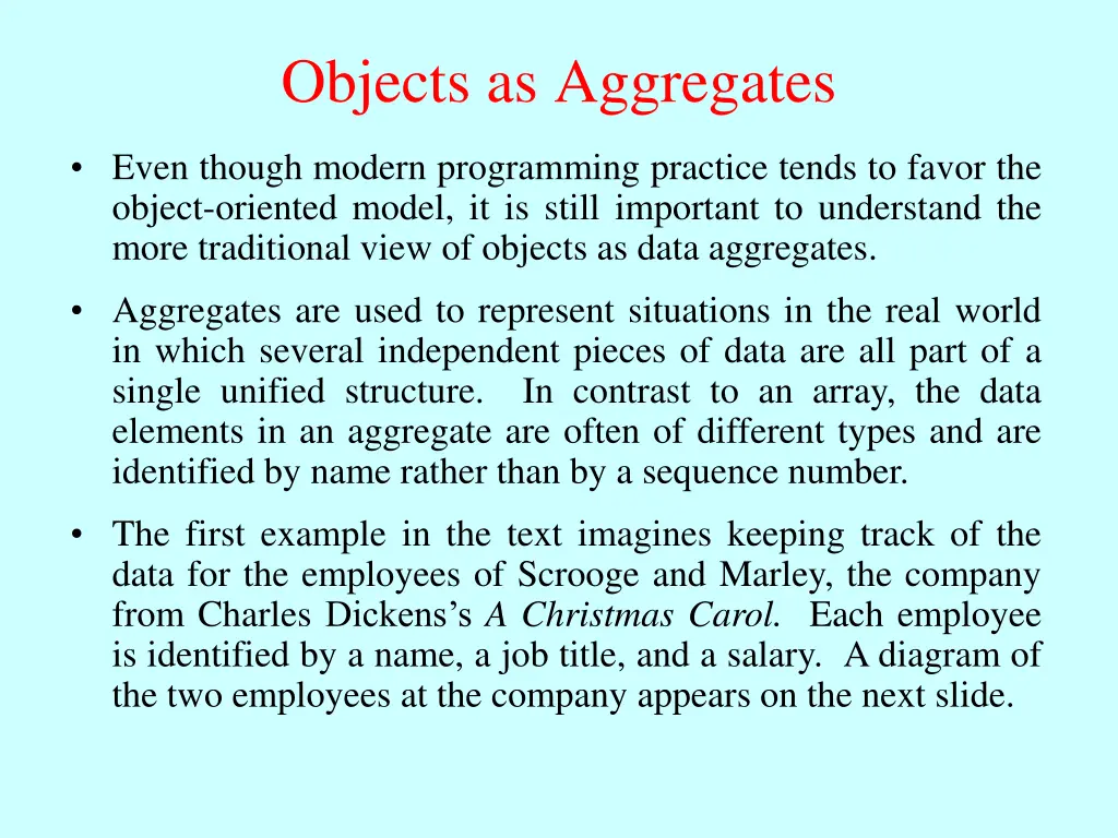 objects as aggregates 1