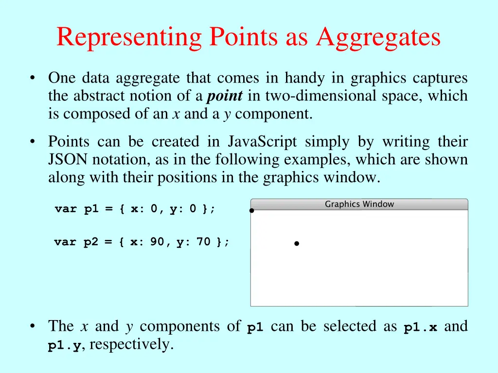 representing points as aggregates