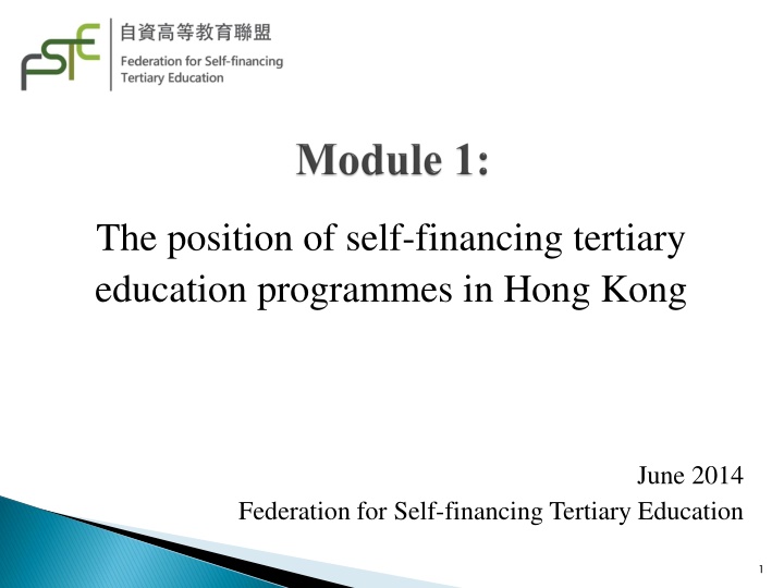 the position of self financing tertiary education