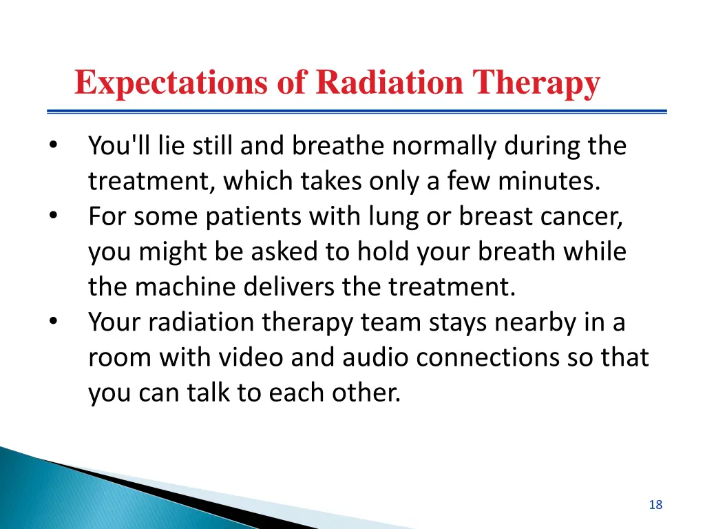 expectations of radiation therapy 4