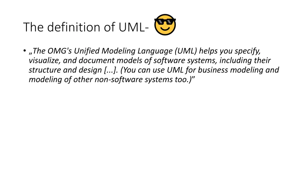 the definition of uml