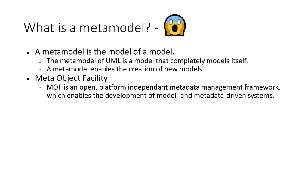 what is a metamodel