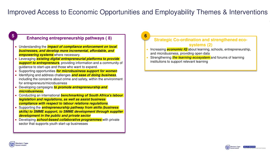 improved access to economic opportunities 2