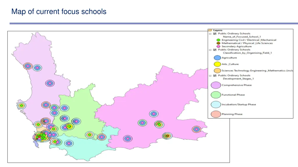 map of current focus schools