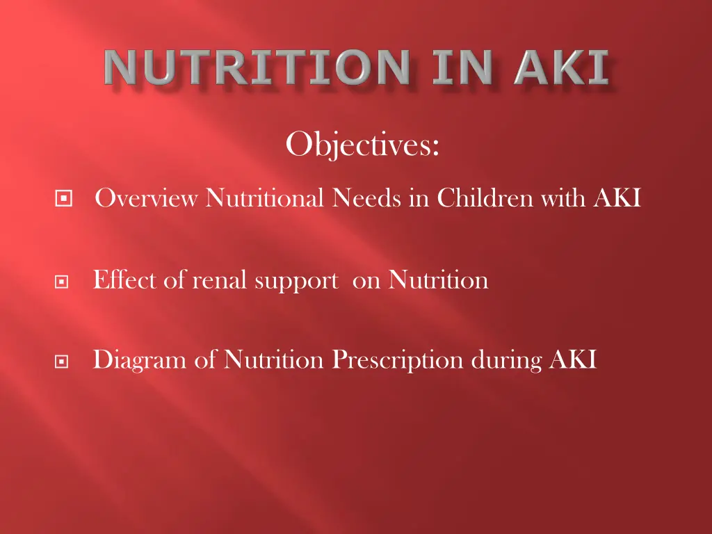 objectives