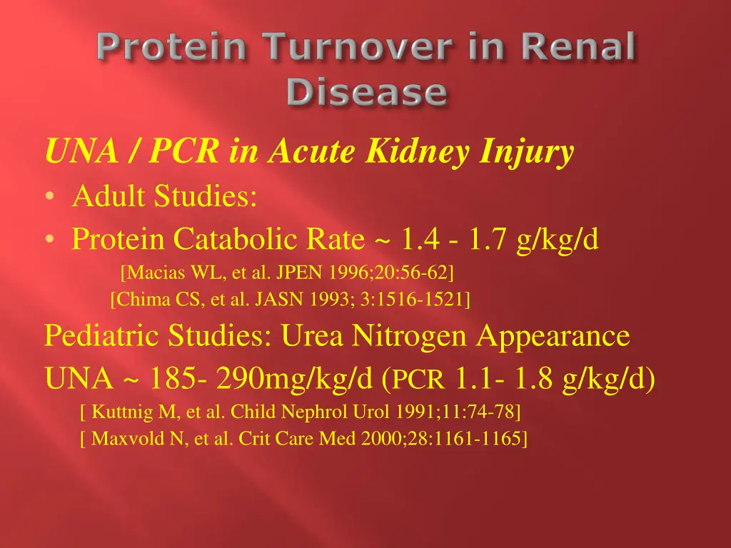 una pcr in acute kidney injury adult studies