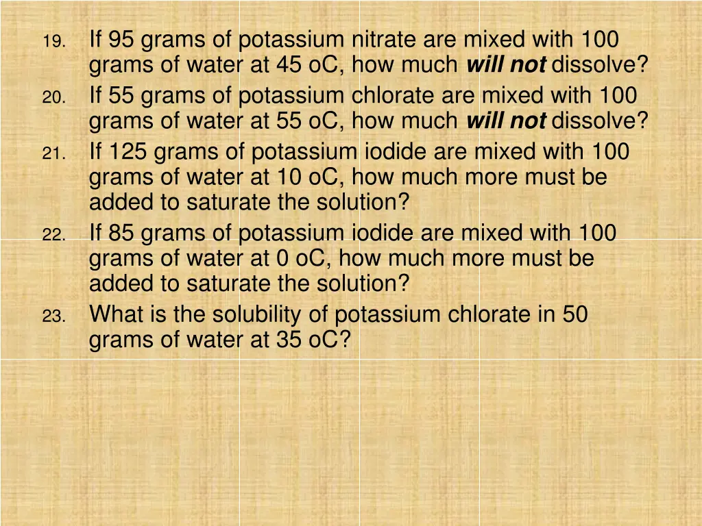 if 95 grams of potassium nitrate are mixed with