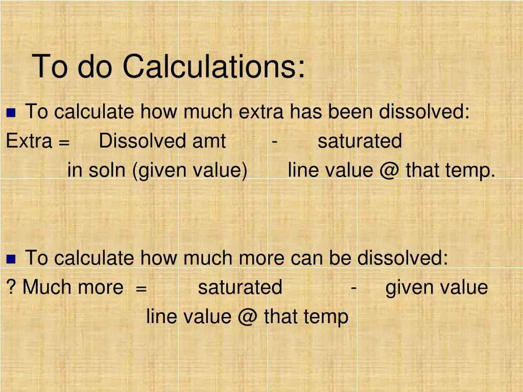 to do calculations