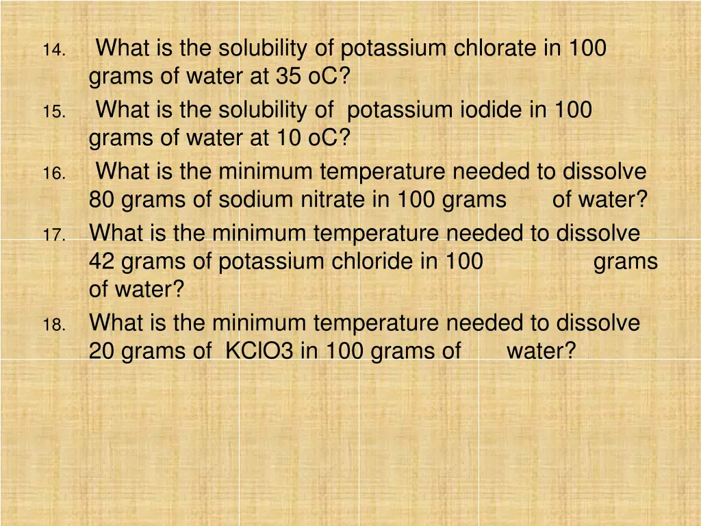 what is the solubility of potassium chlorate