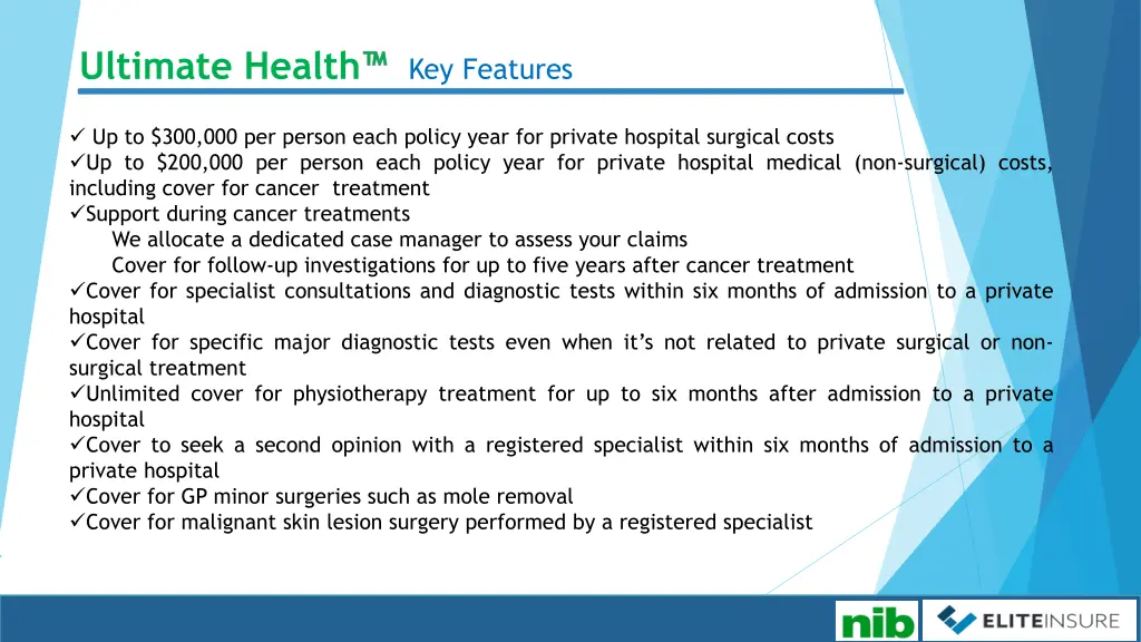 ultimate health key features