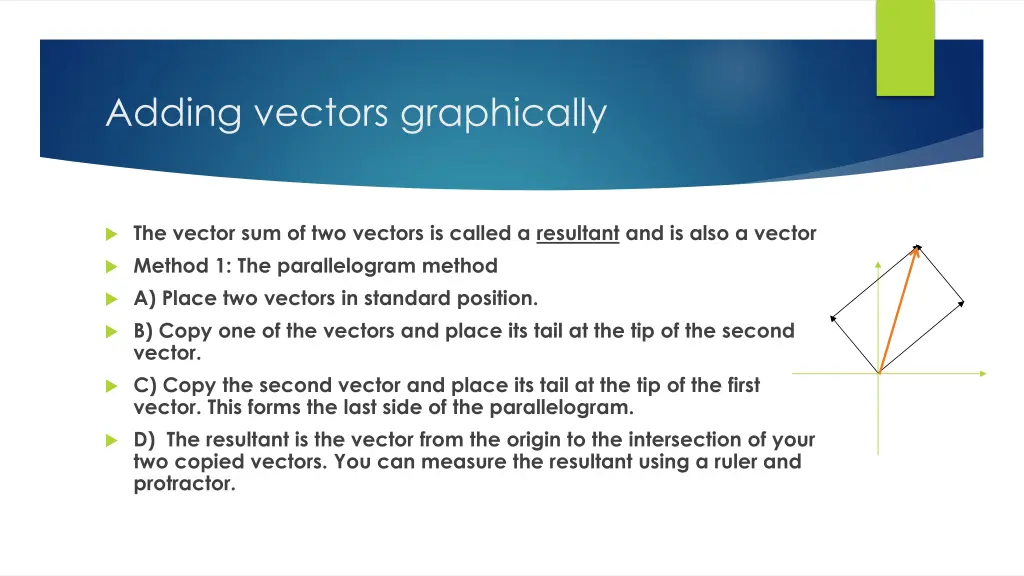 adding vectors graphically
