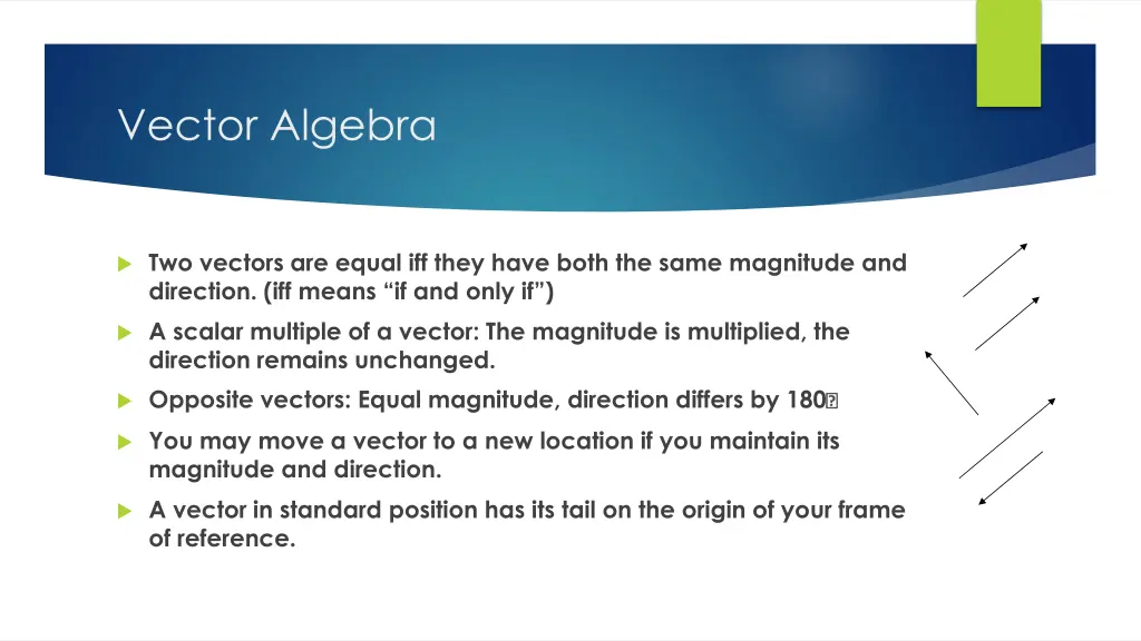 vector algebra