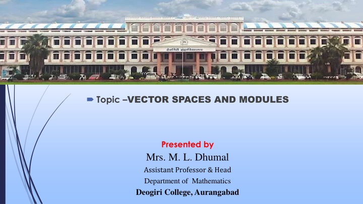 topic vector spaces and modules
