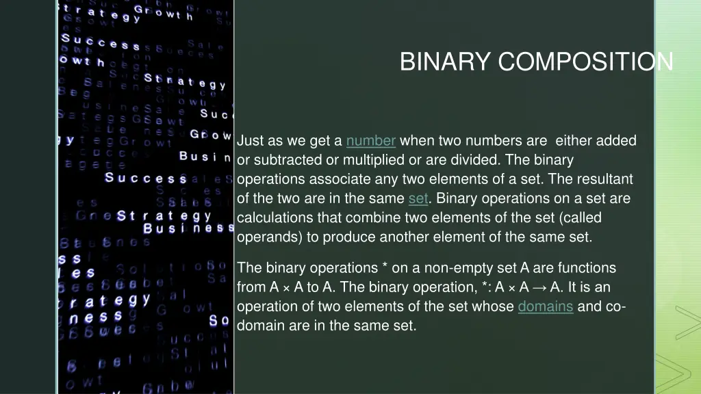 binary composition