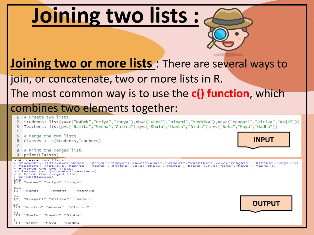 joining two lists