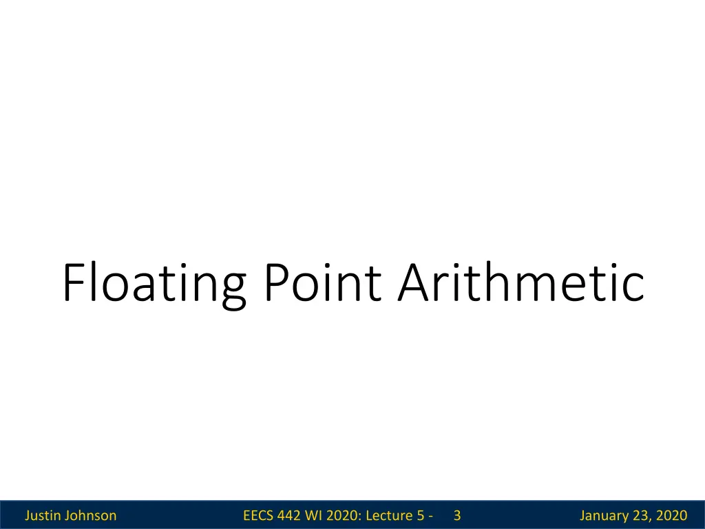 floating point arithmetic