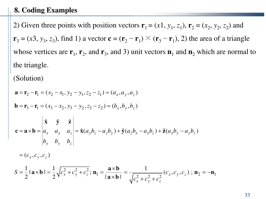 8 coding examples 2