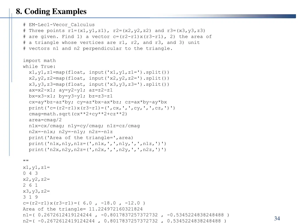 8 coding examples 3