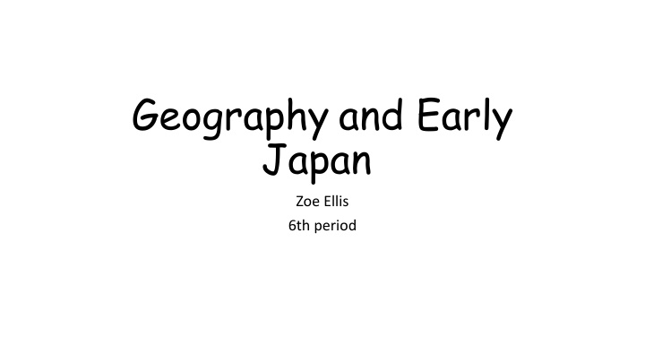 geography and early japan