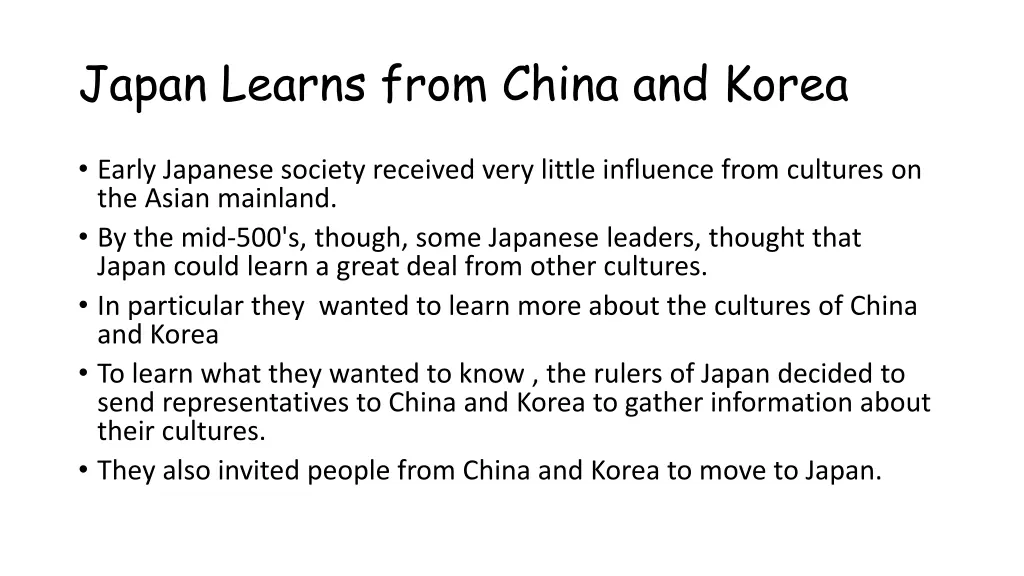 japan learns from china and korea