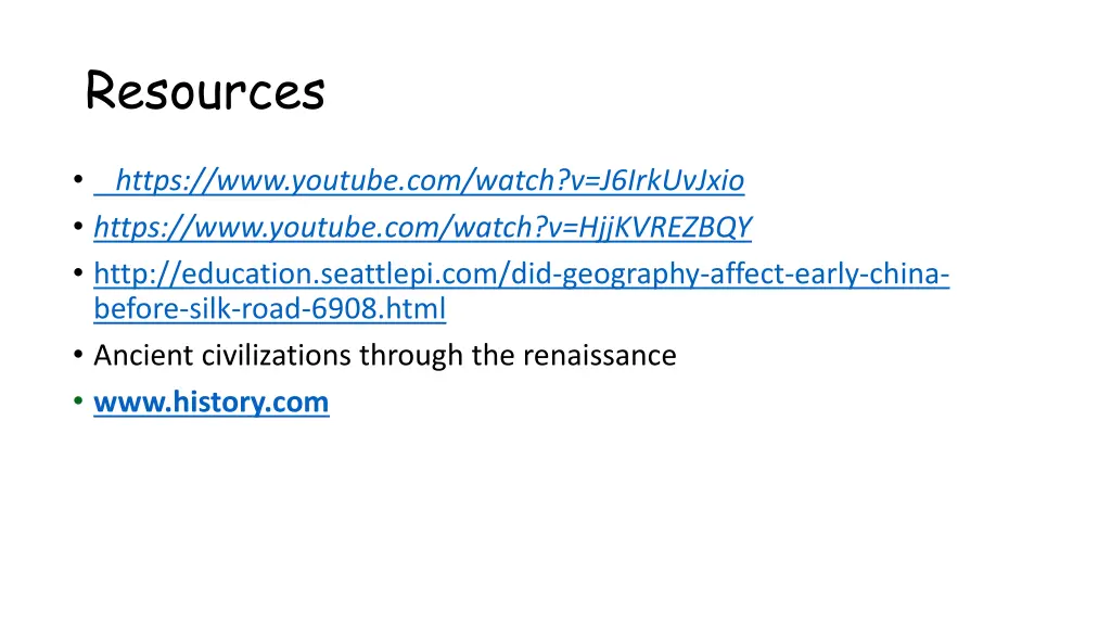 resources
