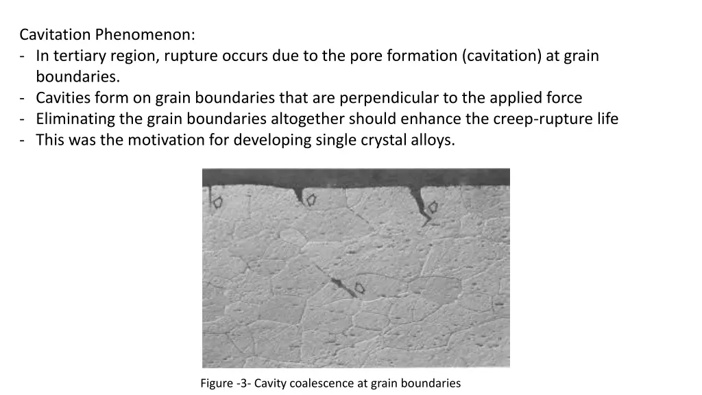 cavitation phenomenon in tertiary region rupture