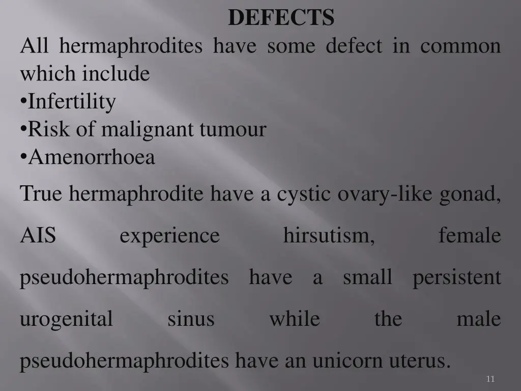 defects