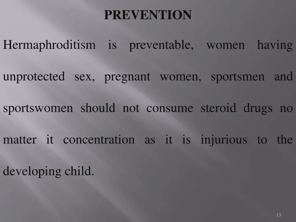 prevention