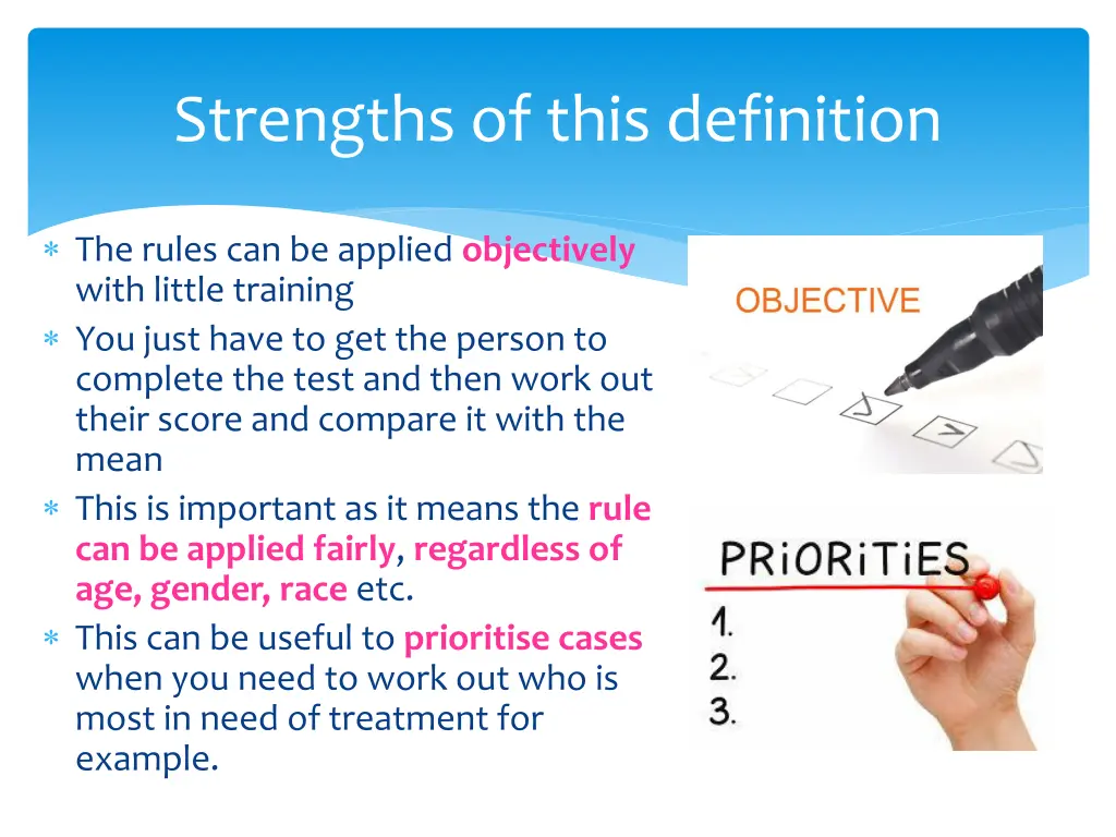 strengths of this definition