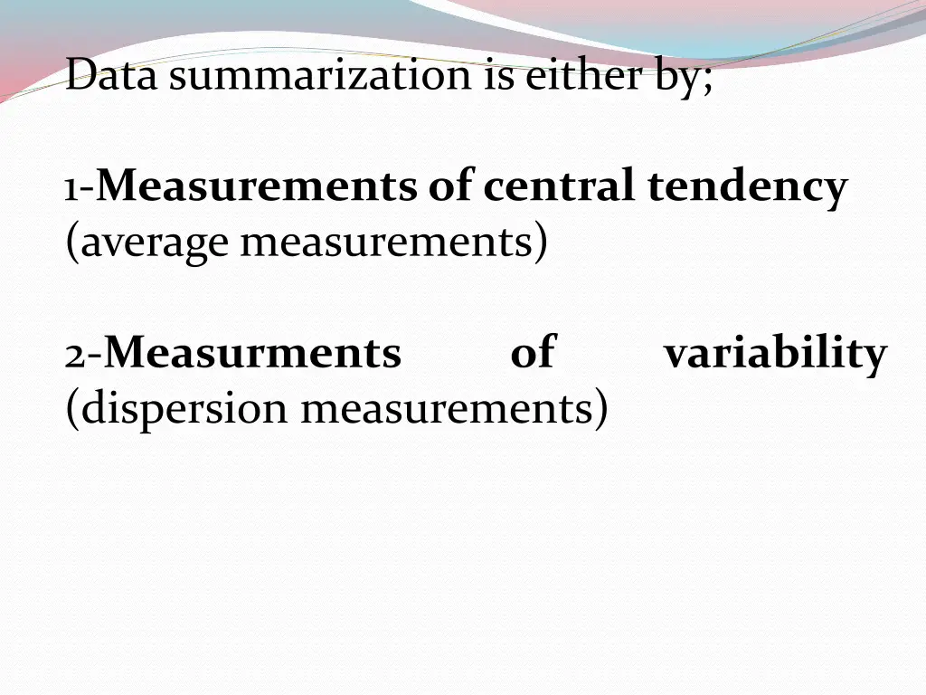 data summarization is either by