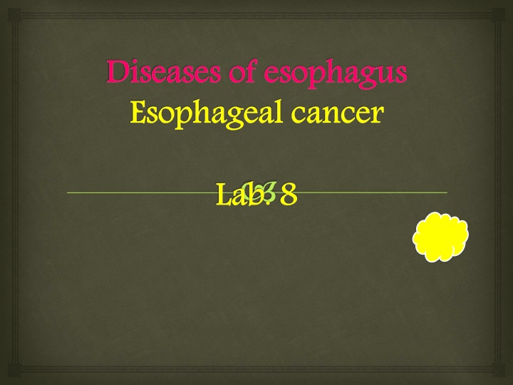diseases of esophagus esophageal