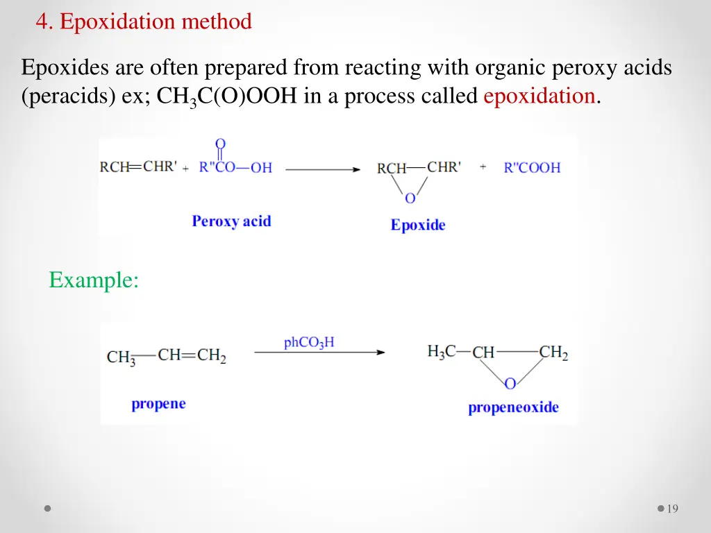 4 epoxidation method