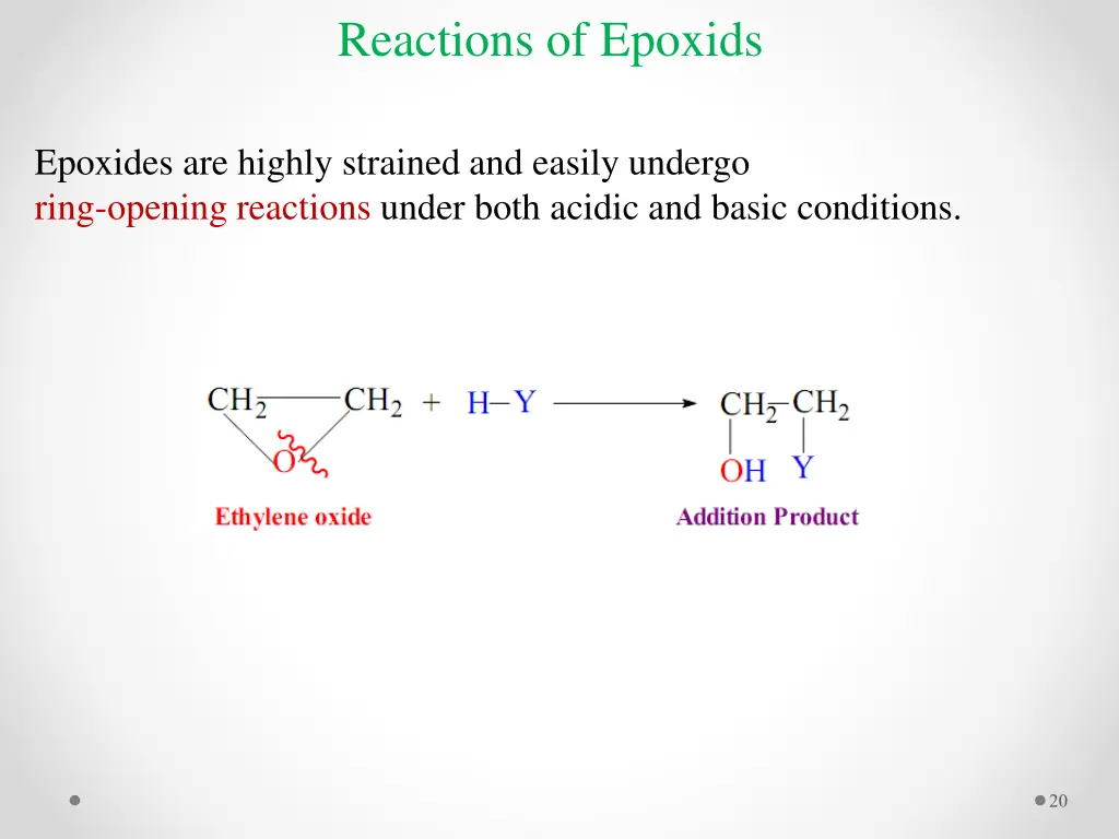 reactions of epoxids
