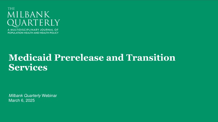 medicaid prerelease and transition services