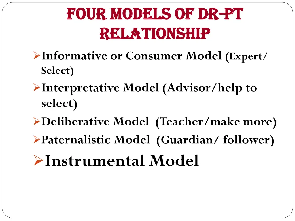 four models of dr four models