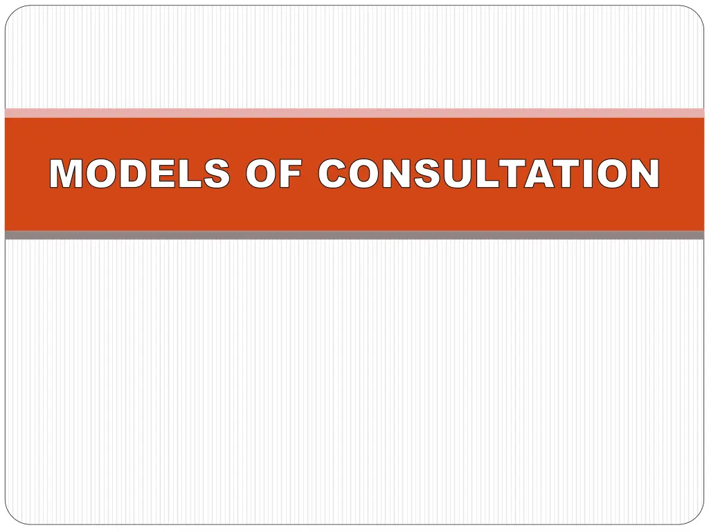 models of consultation