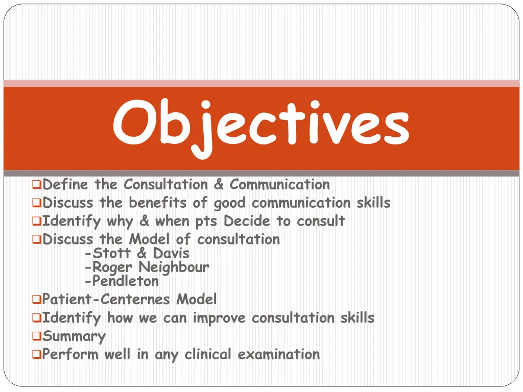 objectives
