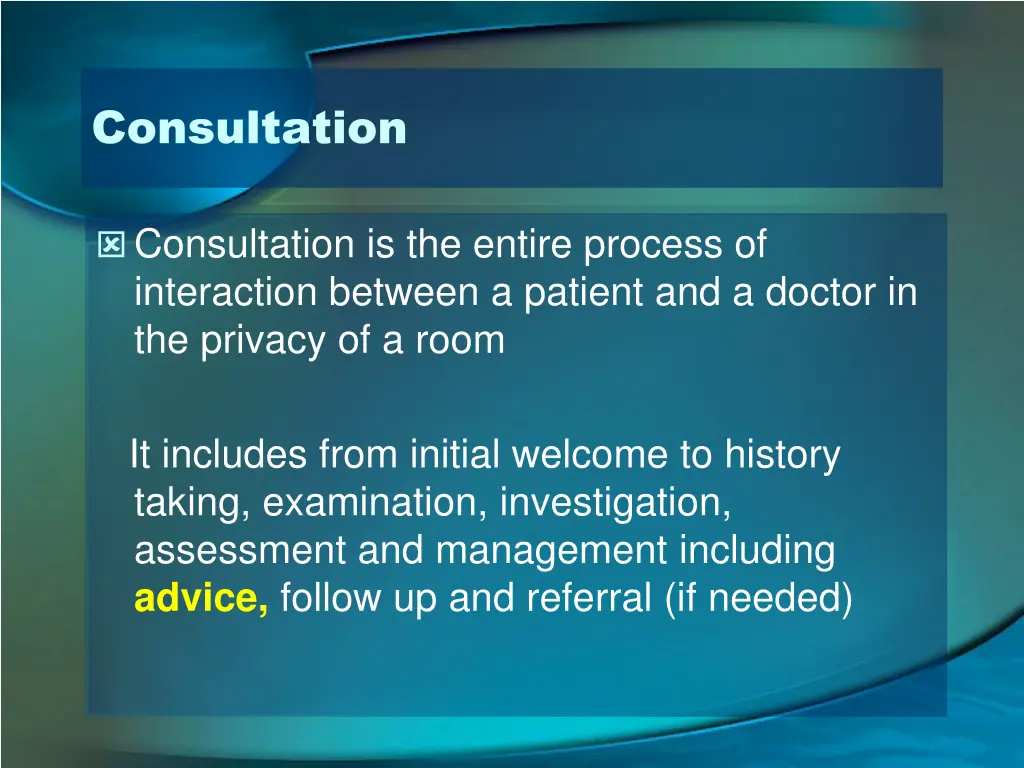 consultation
