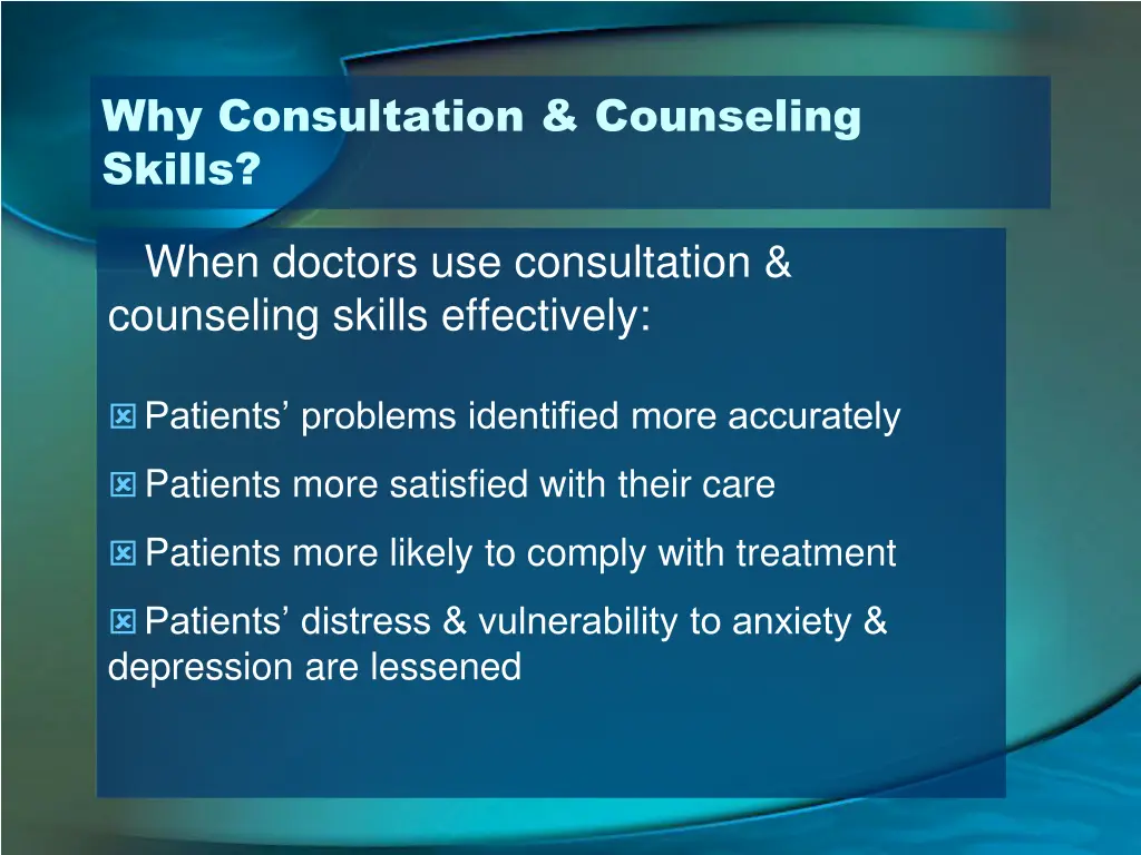 why consultation counseling skills 1