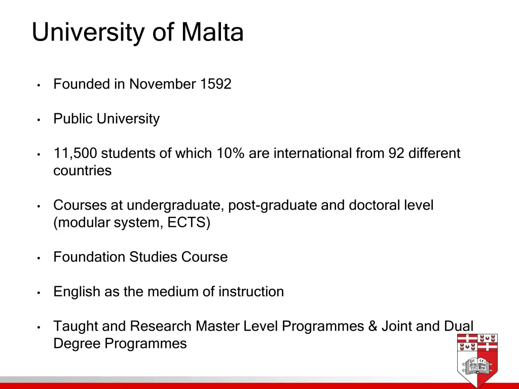 university of malta