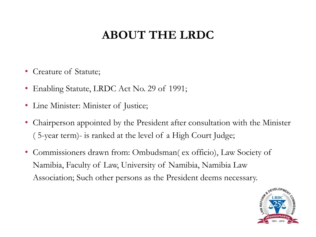 about the lrdc