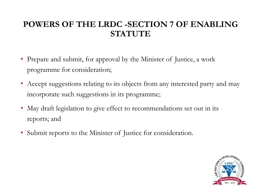 powers of the lrdc section 7 of enabling statute
