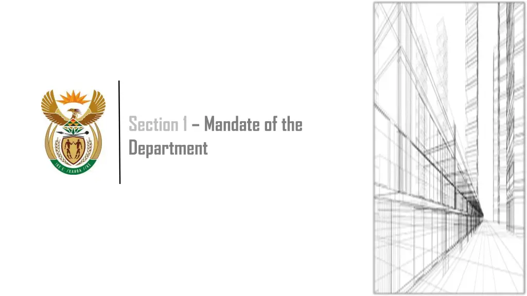 section 1 mandate of the department