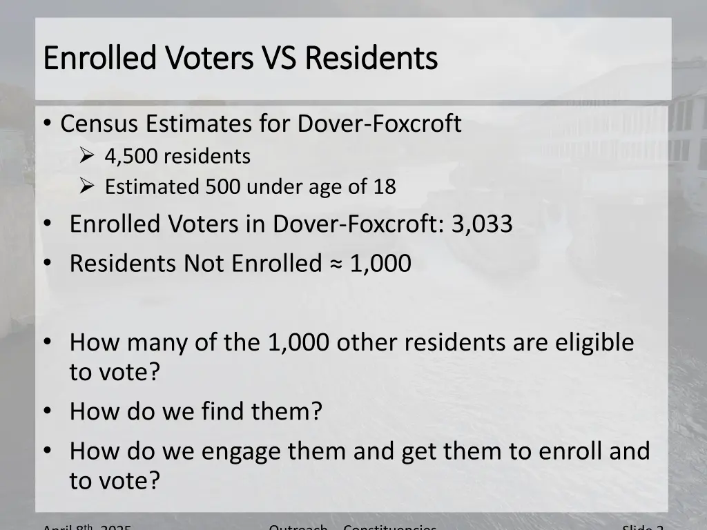enrolled voters vs residents enrolled voters