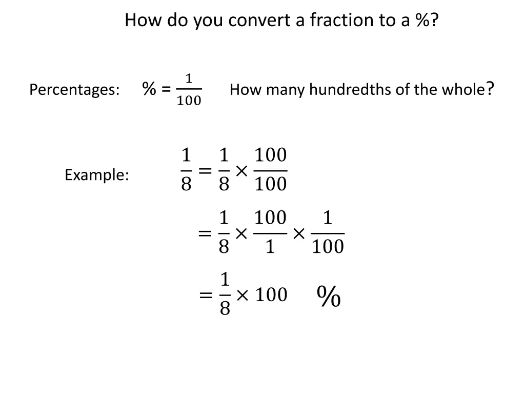 how do you convert a fraction to a