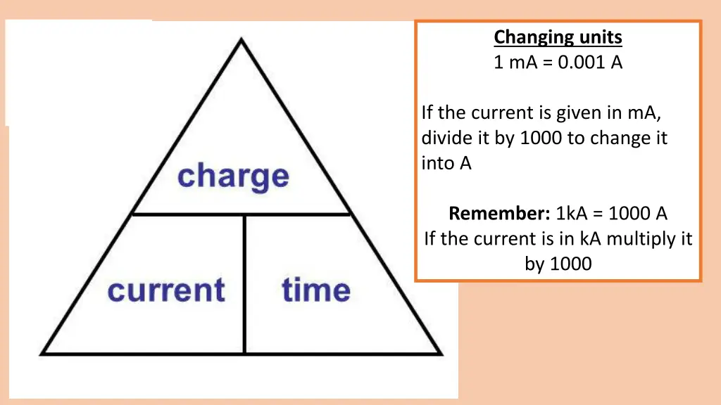 changing units 1 ma 0 001 a
