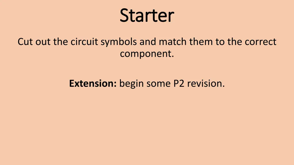starter starter 2
