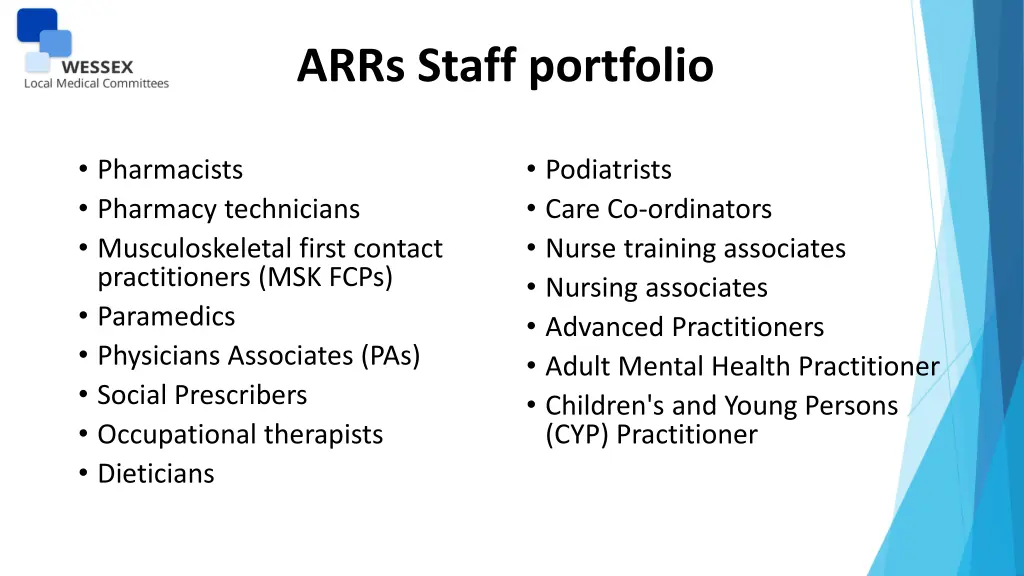 arrs staff portfolio